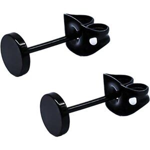 Titanium Flat Dot and Ball Stud Earrings Hypoallergenic for Women Men Girls